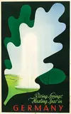 Lothar Heinemann, Rising Springs, Healing Spas in Germany, 1937, poster