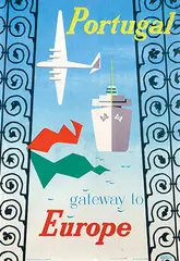 Manuel Rodrigues, Portugal gateway to Europe, 1953, poster