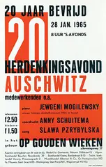Paul Schuitema, Herdenkingsavond Auschwitz, 1965, poster