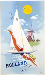 Jan Wijga, Holland (diving lady), poster