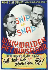 Cornelis van Dijk, Nederlandsche Revue Snip en Snap, 1943, poster