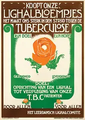 Andries D. Copier, Koop onze Lighalbloempjes in den strijd tegen de Tuberculose, poster