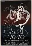 Andries D. Copier, Stedelijk Museum Amsterdam V.A.N.K. Tentoonstelling Het Glas, 1940, poster
