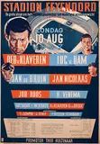 Advertising agency Jan Grijseels Jr., Stadion Feyenoord Beb van Klaveren versus Luc van Dam, 1947, poster