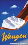 Leo Keck, Wengen Schweiz Suisse Switzerland, 1945, poster