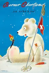 Franco Barberis, Berner Oberland ..ist schö ö ön!, 1945, poster