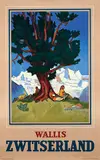 Erich Hermes, Wallis Zwitserland, 1947, poster