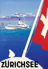 Otto Baumberger, Zürichsee (Switzerland), 1935, poster