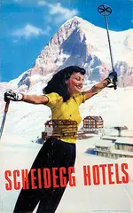 Werner Mühlemann & Ernst Bocchetti, Scheidegg Hotels, 1945, poster