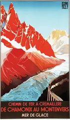 Roger Soubie, Chamonix au Montenvers, 1982, poster
