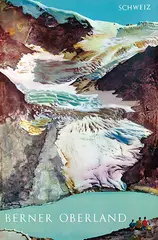 Hans Erni, Berner Oberland Schweiz, 1955, poster