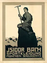 Carl Kunst, Isidor Bach Sportkleiding Muenchen, 1907, poster