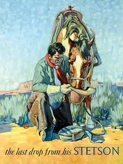 Lon Megargee, the last drop from his Stetson, poster