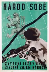 Vladimir Hipman, (Czech) "The Nation For Itself", 1946, poster
