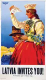 Verners Línde, Latvia Invites You! Celtrans Riga, 1935, poster