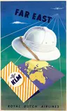 Auguste Melai, KLM Far East (by Lockheed Constallation), 1953, poster