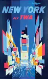 David F. Klein, New York Fly TWA, poster