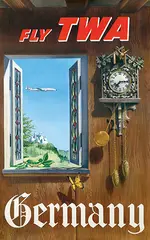 William W. Beecher, Fly TWA Germany (Schwarzwald, Burg Hohenzollern), poster