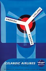 Schmidt, IAL Loftleidir Icelandic Airlines, poster