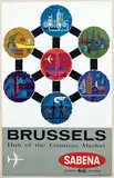 Cpv. Pub. Brisart, Sabena Brussels Hub of the Common Market (Atomium), poster