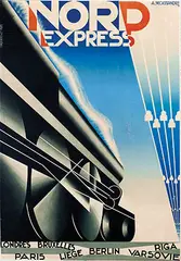 Cassandre, Nord Express, 1927, poster, typographic