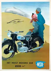 Eckardt, Het Meest modern der NSU Lux, 1955, poster