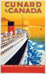 Charles E. Turner, Cunard to Canada Franconia Scythia Samaria Ascania, poster