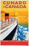 Charles E. Turner, Cunard to Canada Franconia Scythia Samaria Ascania, poster