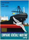 Pierre Fix-Masseau, Compagnie Générale Martime since 1855, 1993, poster