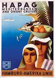 Otto Arpke, HAPAG Mediterranean and Orient Cruises, poster