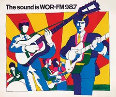 Milton Glaser, The sound is WOR-FM 98.7, 1966, poster
