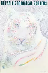 Milton Glaser, Buffalo Zoological Gardens (white tiger), 1989, poster