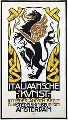 Huib M. Luns, Italiaansche Kunst Amsterdam, 1934, poster
