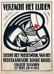 K. Vegter, Nederlandsche Roode Kruis Verzacht het Lijden, 1924, poster