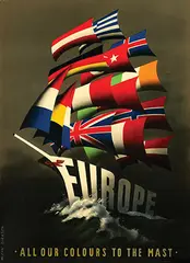 Reyn Dirksen, All our colours to the mast, 1950, poster