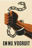 Frederic H. K. Henrion, En nu?vooruit, 1945, poster