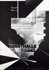 Wolfgang Weingart, Kunsthalle Basel Kunstkredits, 1977, poster