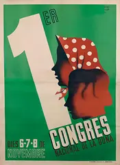 Friedfeld, 1er Congres Nacional de la Dona Barcelona, 1937, poster