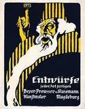 Entwürfe jeder Art fertigen Beyer-Preusser u. Glasemann, Kunstmaler Magdeburg by Hans Beyer-Preusser & Fritz Flasemann, poster, sold Jun 2024