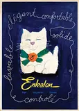 Herbert Leupin, Enkalon Bas Lingerie tissus (cat), 1951, poster