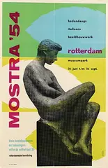 Ad Werner, Mostra '54 rotterdam museumpark, 1954, poster