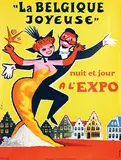 Initials C.R., La Belgique Joyeuse Expo Bruxelles, 1958, poster