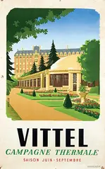 Olivier, Vittel Champagne Thermale (Palace Hotel), 1951, poster
