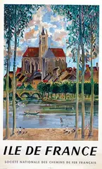 A. Lambourg, Ile de France, 1958, poster