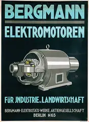 Initials Cp, Bergmann Elektromotoren Berlin, poster