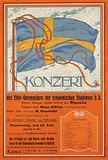 Olle Hjortzberg, Konzert Upsala, 1909, poster