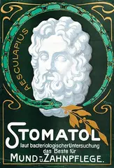 Fritz John, Aesculapius Stomatol Dresden (toothpaste), poster