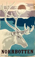 Sixten Haraldson, Norrbotten Turistlander, 1950, poster