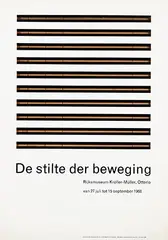 Pieter Brattinga, Kröller-Müller Otterlo De stilte der beweging, 1968, poster