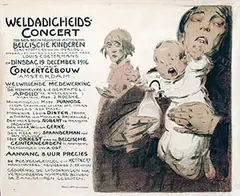 Alfred Ost, Weldadigheidsconcert Concertgebouw Amsterdam, 1916, poster